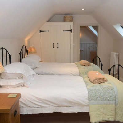 The Coach House twin room set up as singles